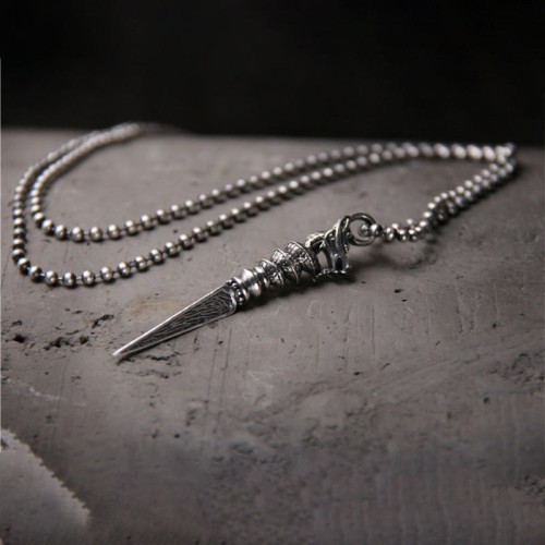 925 Sterling Silver Dragon Dorje Vajra Necklace 925 Sterling Silver Dragon Dorje Vajra Necklace