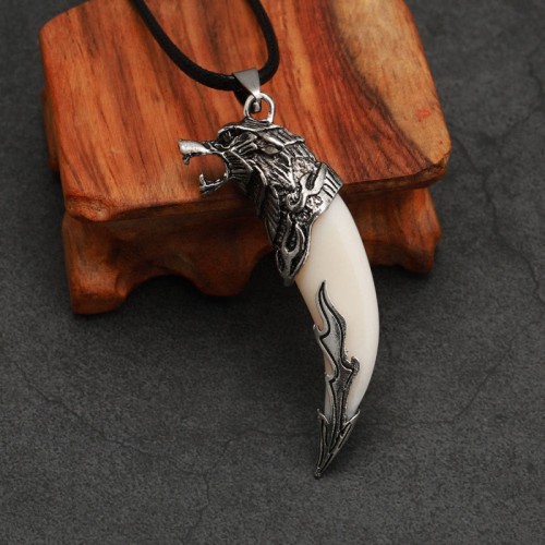 Wolf Tooth Titanium Steel Balance Necklace Wolf Tooth Titanium Steel Balance Necklace