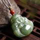 Laughing Buddha Hetian Jade Abundance Necklace