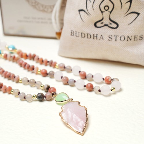 Rose Quartz Crystal Arrowhead Healing Necklace Rose Quartz Crystal Arrowhead Healing Necklace