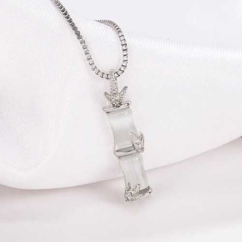 Chalcedony Bamboo Harmony Necklace