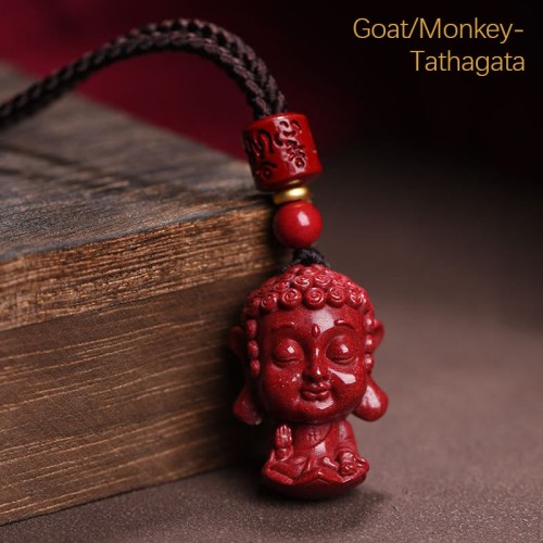 Chinese Zodiac Cinnabar Amulet Evil Spirit Protection Necklace Pendant Chinese Zodiac Cinnabar Amulet Evil Spirit Protection Necklace Pendant