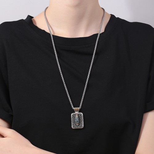 Nine-Eye Dzi Bead Rotatable Healing Necklace