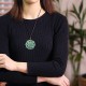 Lotus Jade Luck Prosperity Necklace Pendant
