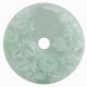 Round Jade Peace Buckle Peony Flower Pendant Necklace