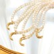 Pearl Crescent Moon Calm Necklace