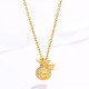 24K Gold Plated Fu Character Fortune Necklace 24K Gold Plated Fu Character Fortune Necklace