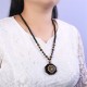 Bagua Yin Yang Black Obsidian Beaded Necklace Bagua Yin Yang Black Obsidian Beaded Necklace