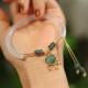 925 Sterling Silver Jade Chalcedony Lock Necklace 925 Sterling Silver Jade Chalcedony Lock Necklace
