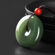 Round Jade Peace Buckle Prosperity String Necklace