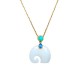 White Jade Elephant Luck Necklace Pendant