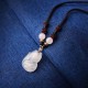 Chalcedony Fox Crystal Harmony Necklace Chalcedony Fox Crystal Harmony Necklace