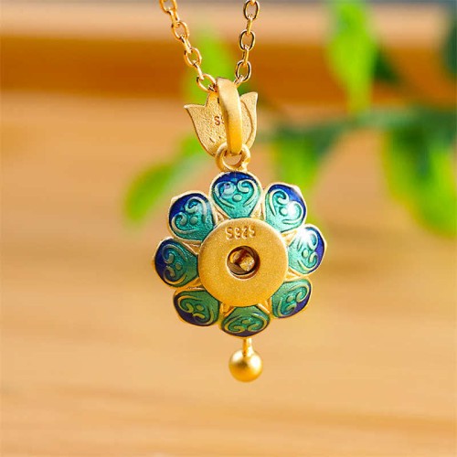 925 Silver Tibet Lotus Prayer Wheel Red Agate Necklace 925 Silver Tibet Lotus Prayer Wheel Red Agate Necklace