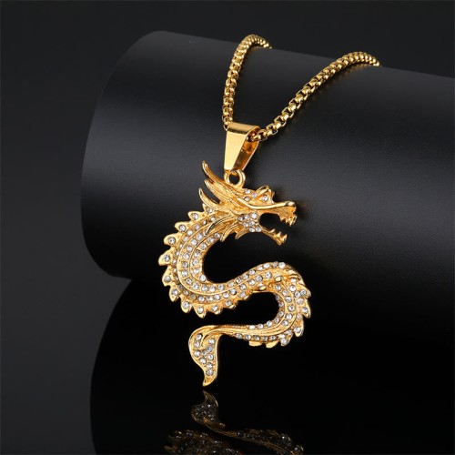 Chinese Zodiac Dragon Zircon Protection Necklace Chinese Zodiac Dragon Zircon Protection Necklace