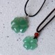 925 Sterling Silver Green Aventurine Four Leaf Clover Necklace 925 Sterling Silver Green Aventurine Four Leaf Clover Necklace