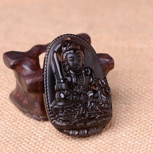 Chinese Zodiac Obsidian Protection Pendant
