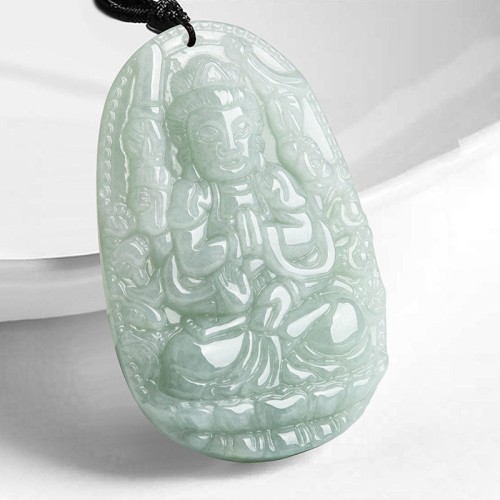 Chinese Zodiac Natal Buddha Jade Prosperity Necklace