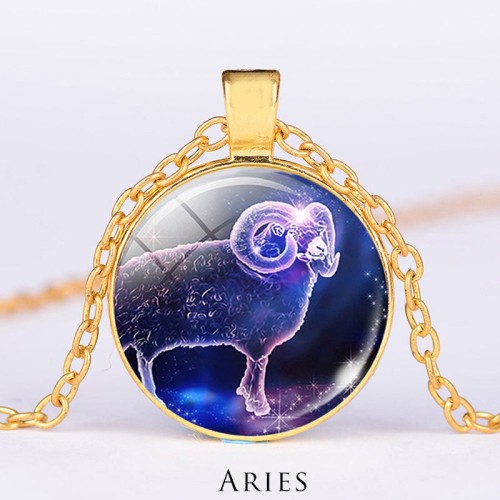12 Constellations Zodiac Moon Star Protection Necklace 12 Constellations Zodiac Moon Star Protection Necklace