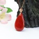 925 Silver Waterdrop Red Agate Confidence Necklace 925 Silver Waterdrop Red Agate Confidence Necklace