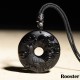 Black Obsidian Peace Buckle Strength Necklace Pendant Black Obsidian Peace Buckle Strength Necklace Pendant