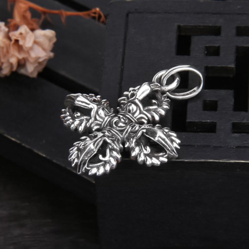 925 Silver Double Dorje Vajra Necklace Pendant 925 Silver Double Dorje Vajra Necklace Pendant