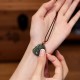Laughing Buddha Hetian Jade Calm Necklace
