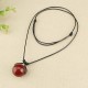 Red Agate Bead Confidence Leather Necklace Red Agate Bead Confidence Leather Necklace