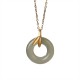925 Silver Cyan Jade Bamboo Leaf Harmony Necklace 925 Silver Cyan Jade Bamboo Leaf Harmony Necklace