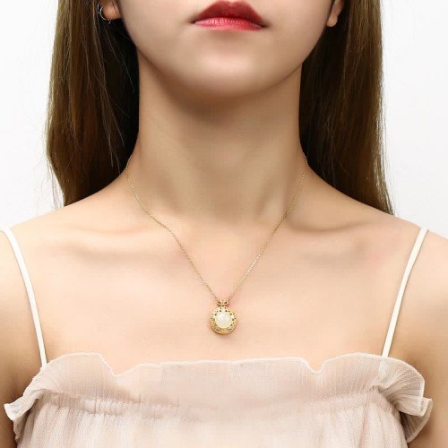 925 Silver Green Chalcedony Hetian Jade Strength Necklace 925 Silver Green Chalcedony Hetian Jade Strength Necklace
