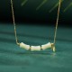 Hetian Jade Bamboo Fu Character Necklace Set Hetian Jade Bamboo Fu Character Necklace Set
