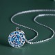 Sterling Silver Turquoise Three Rabbits Balance Necklace Pendant