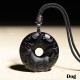 Black Obsidian Peace Buckle Strength Necklace Pendant Black Obsidian Peace Buckle Strength Necklace Pendant