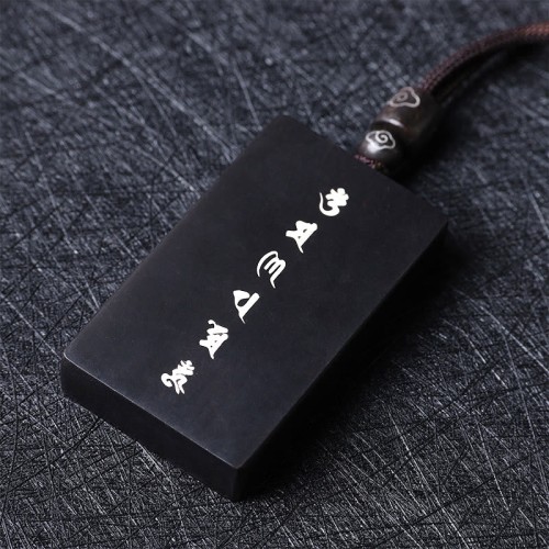 999 Silver Red Sandalwood Ebony Om Mani Padme Necklace 999 Silver Red Sandalwood Ebony Om Mani Padme Necklace