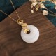 White Jade Koi Fish Wealth Necklace Pendant White Jade Koi Fish Wealth Necklace Pendant