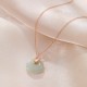 925 Sterling Silver Jade Zircon Butterfly Luck Necklace 925 Sterling Silver Jade Zircon Butterfly Luck Necklace
