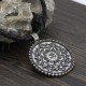 Six True Words Peace Flower Pattern Necklace