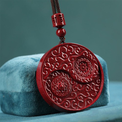 Cinnabar Yin Yang Evil Spirits Protection Pendant Cinnabar Yin Yang Evil Spirits Protection Pendant