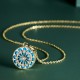 925 Sterling Silver Turquoise Zircon Protection Necklace 925 Sterling Silver Turquoise Zircon Protection Necklace
