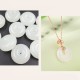 925 Silver Ginkgo Leaf Chalcedony Fu Character Necklace 925 Silver Ginkgo Leaf Chalcedony Fu Character Necklace