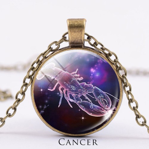12 Constellations Zodiac Moon Star Protection Necklace 12 Constellations Zodiac Moon Star Protection Necklace