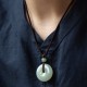 Round Jade Peace Buckle Luck Necklace Round Jade Peace Buckle Luck Necklace