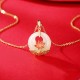 925 Sterling Silver Hetian White Jade Lotus Necklace