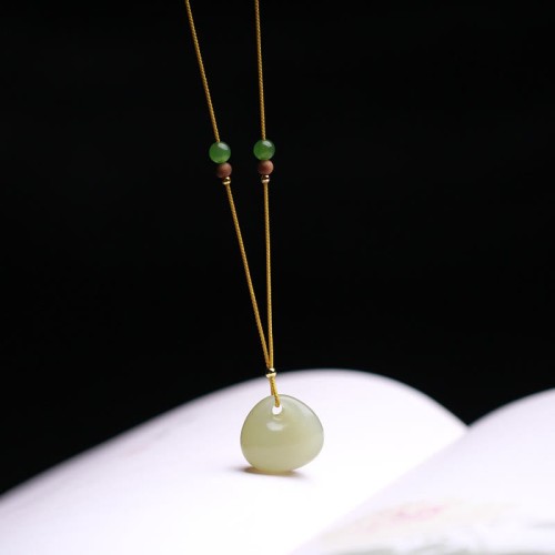 Hetian Jade Small Bag Prosperity String Necklace Pendant Hetian Jade Small Bag Prosperity String Necklace Pendant
