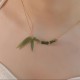 Bamboo Leaf Jade Wealth Pendant Necklace Bamboo Leaf Jade Wealth Pendant Necklace
