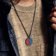 999 Sterling Silver Half Demon Half Buddha Compassion Necklace 999 Sterling Silver Half Demon Half Buddha Compassion Necklace