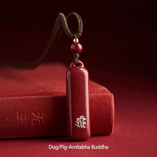 Chinese Zodiac Buddha Cinnabar Amulet Protection Necklace Pendant Chinese Zodiac Buddha Cinnabar Amulet Protection Necklace Pendant