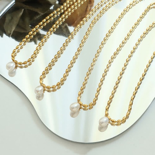 Pearl Bead Peace Necklace Pendant Pearl Bead Peace Necklace Pendant