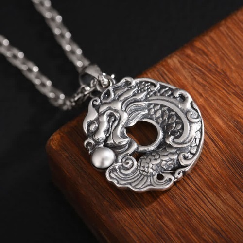 Koi Fish Dragon Peace Buckle Necklace Koi Fish Dragon Peace Buckle Necklace