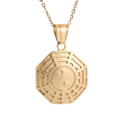 Bagua Yin Yang Titanium Steel Balance Necklace Bagua Yin Yang Titanium Steel Balance Necklace
