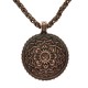 Six True Words Peace Flower Pattern Necklace